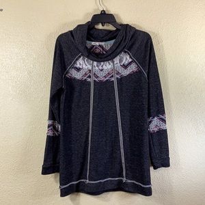 Jolt Top Sweatshirt Dark Gray Black XL Pullover Stretchy Long Sleeve